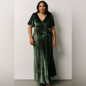 Baltic Born deep green wrap dress
